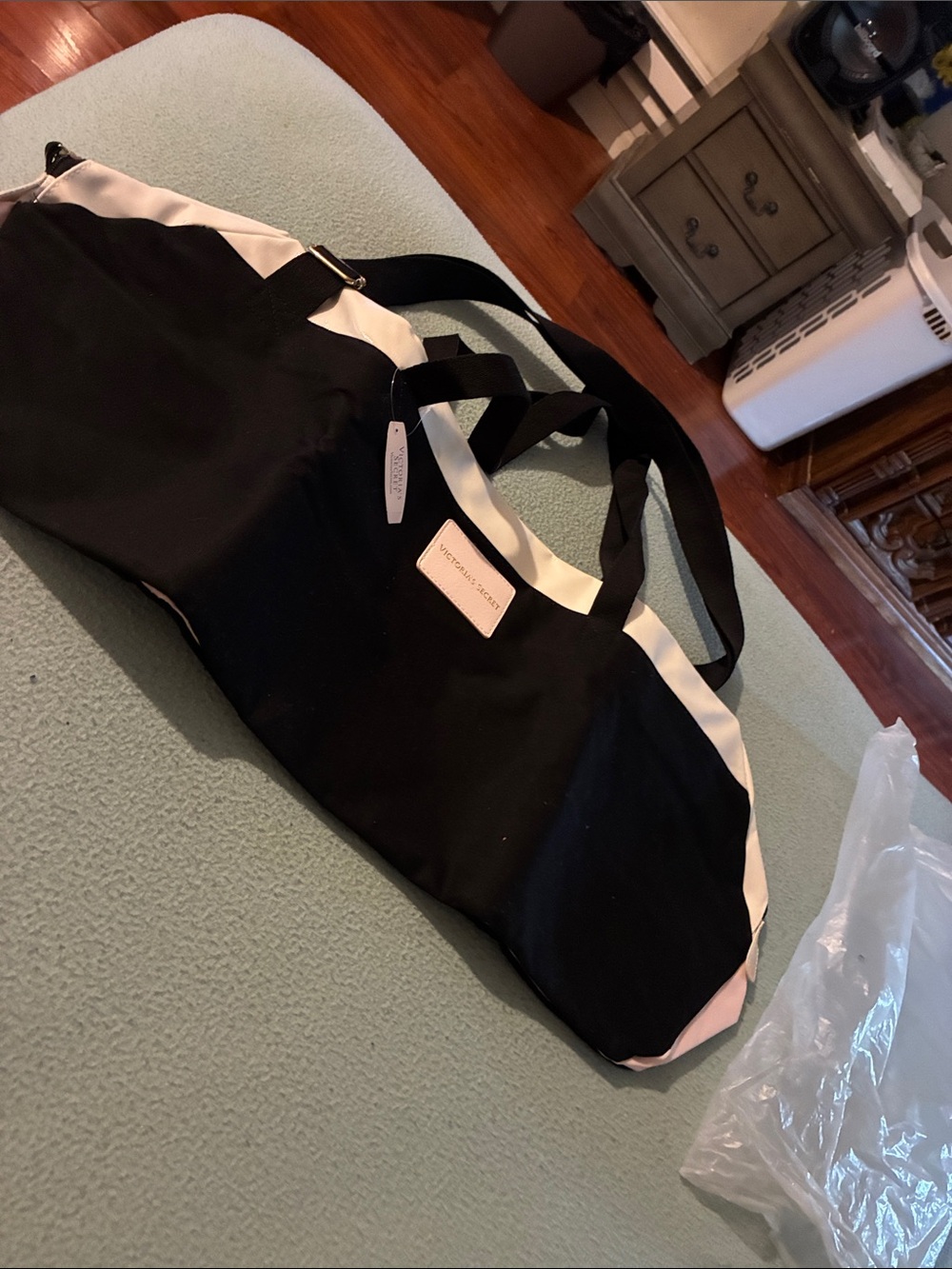 Victoria's Secret Black and White Travel Duffle